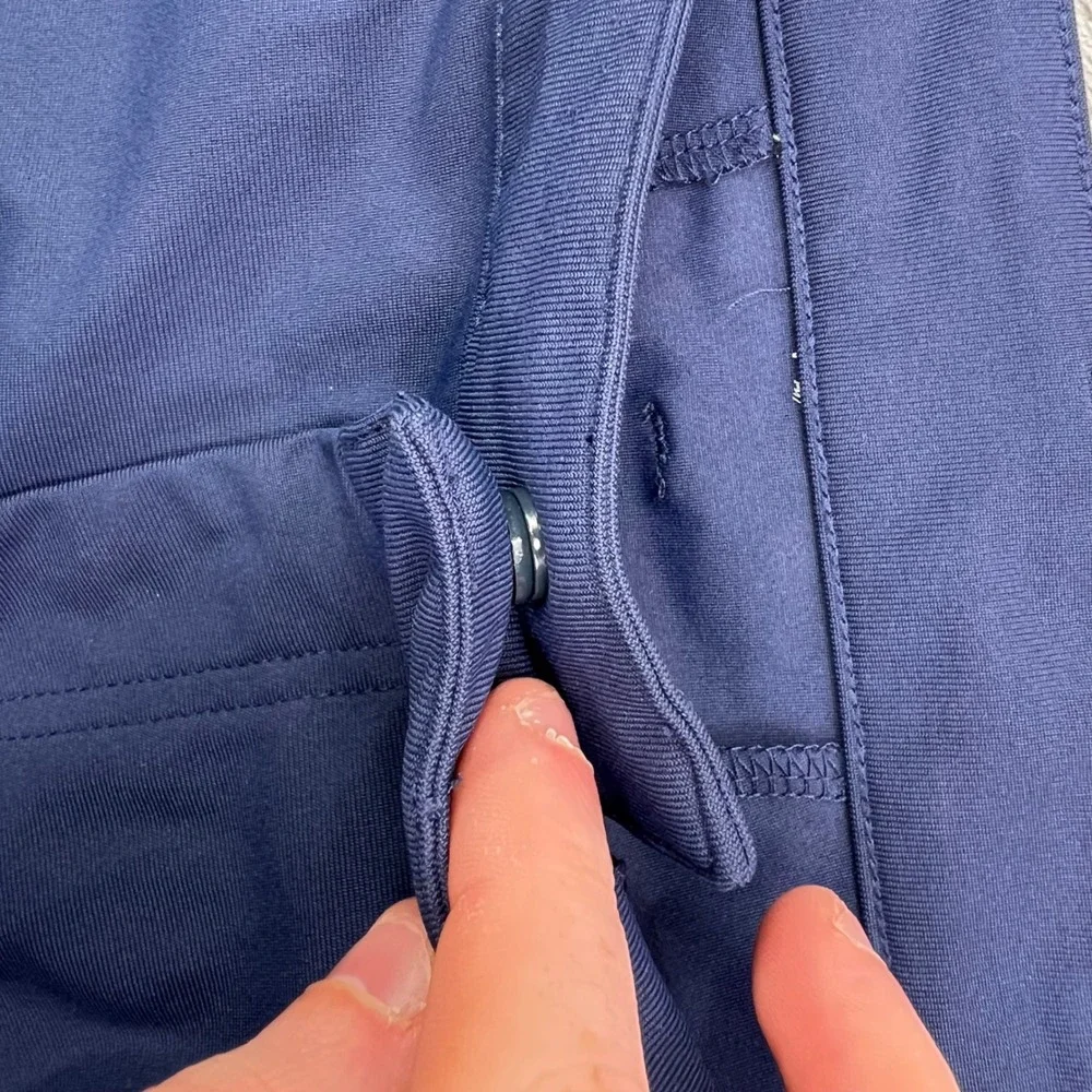 Fabletics Only-Go Pants Mens 30x28 Navy Blue Solid Performance Chino Trousers